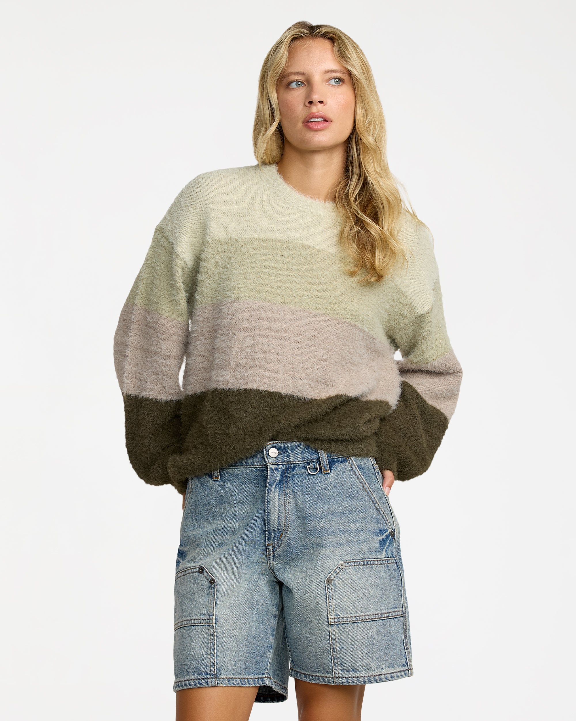 Womens Chainmail Denim Shorts