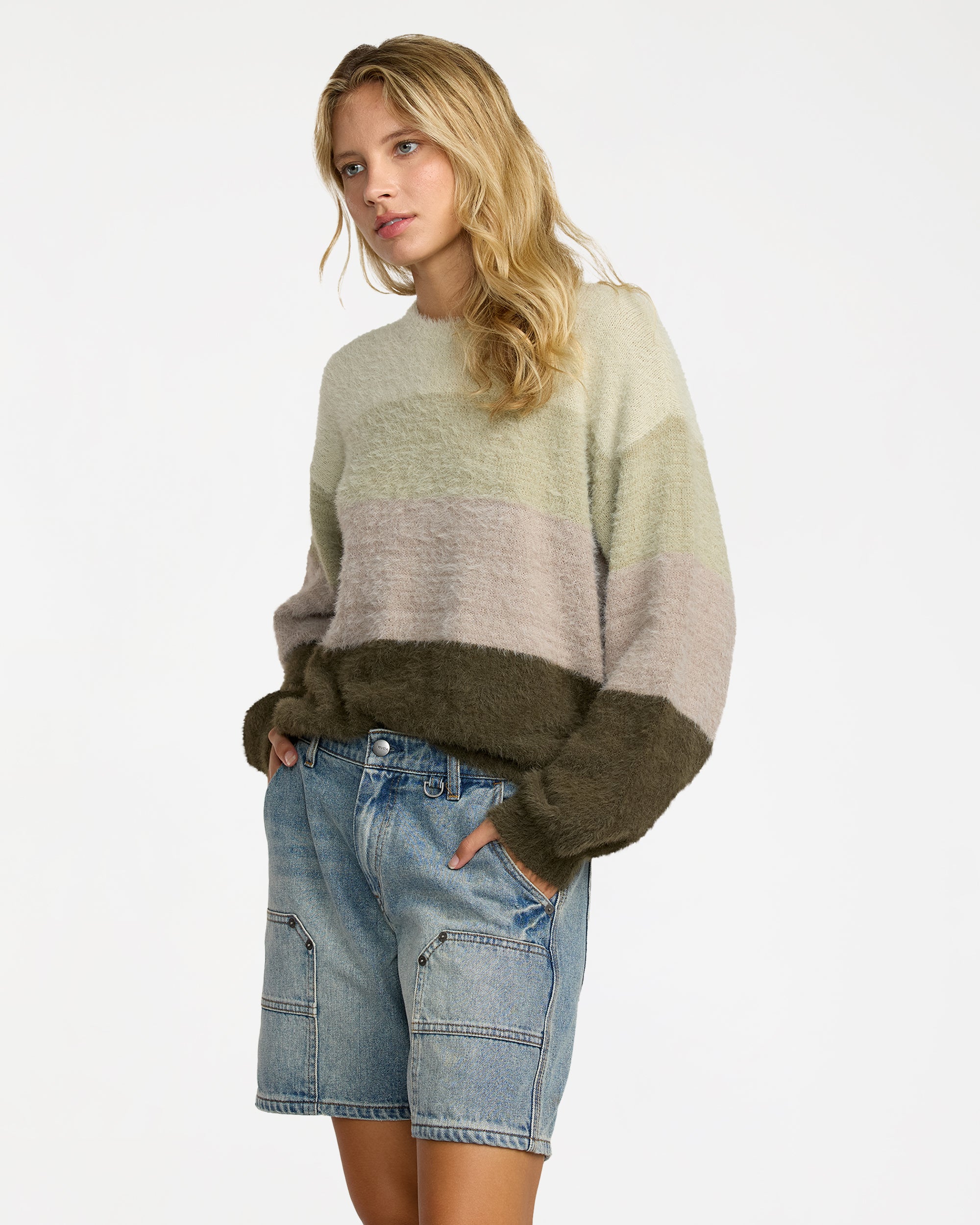 Womens Chainmail Denim Shorts