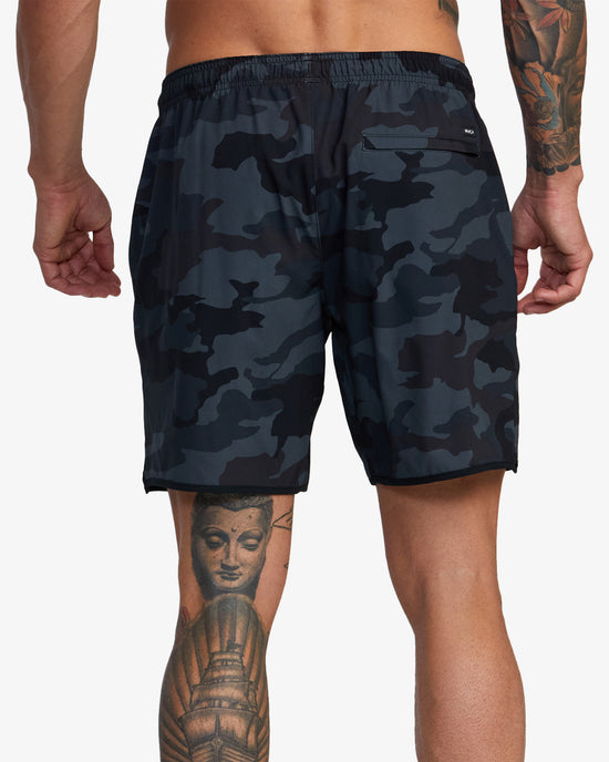 Mens Yogger Stretch 17" Elastic Workout Shorts