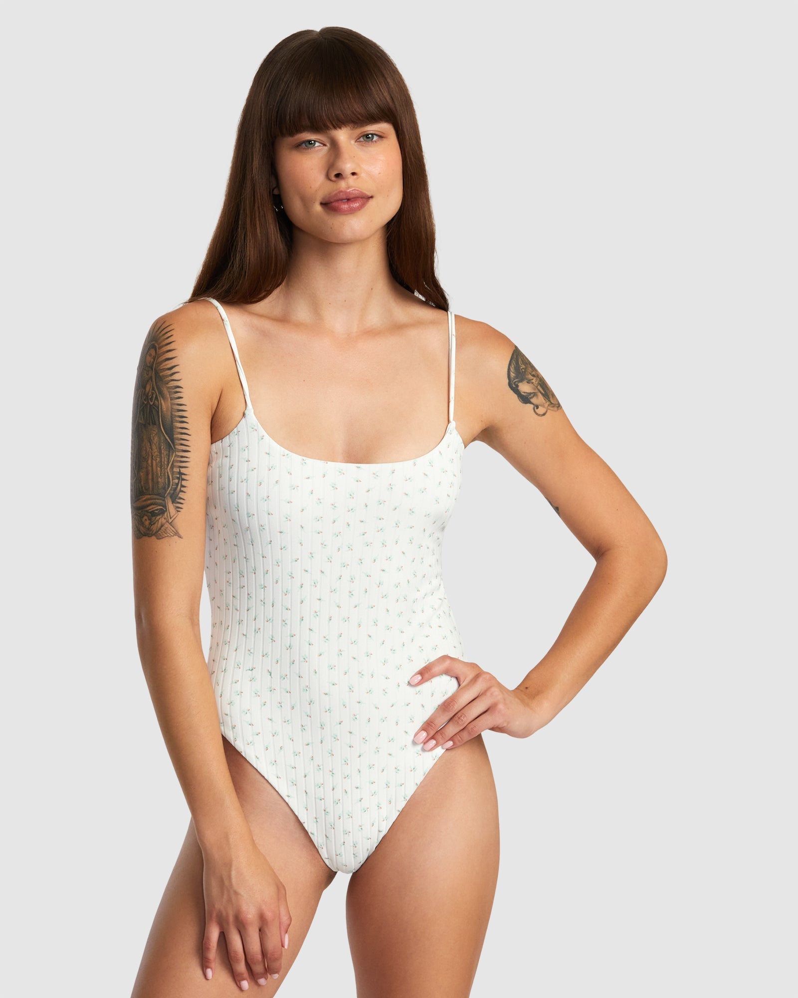 Womens Pointe Wide Rib Med French One Piece
