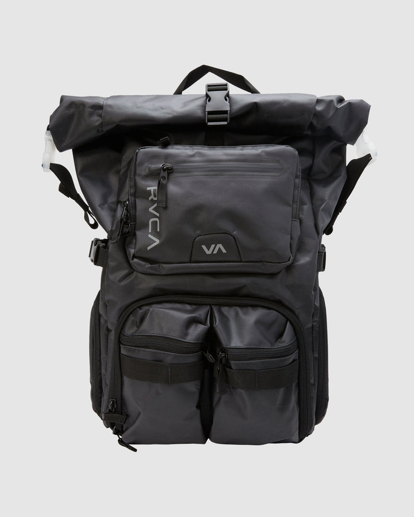 RVCA Women's Lukas Backpack - Printed Canvas, Laptop Pocket, Front Zip, Padded Straps For Everyday Use