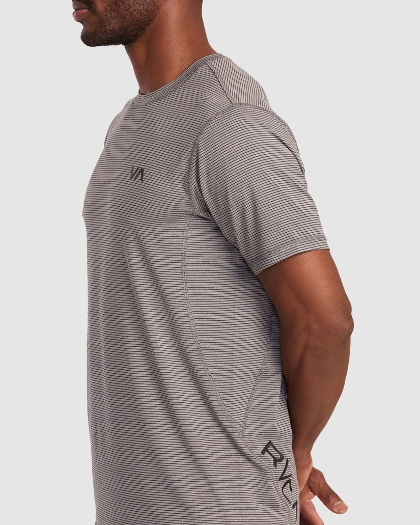 Mens Sport Vent Stripe T-Shirt - HEATHER GREY STRIPE | RVCA AU