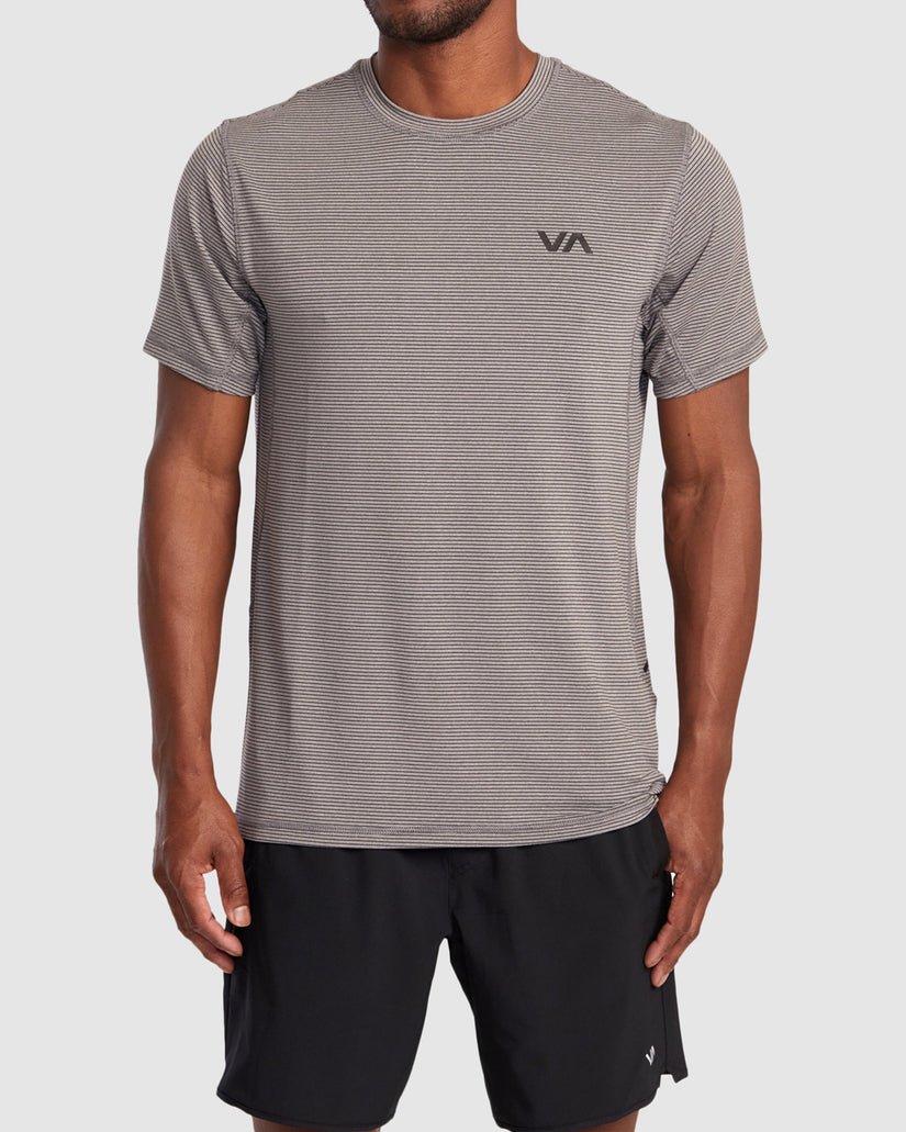 Mens Sport Vent Stripe T-Shirt - HEATHER GREY STRIPE | RVCA AU