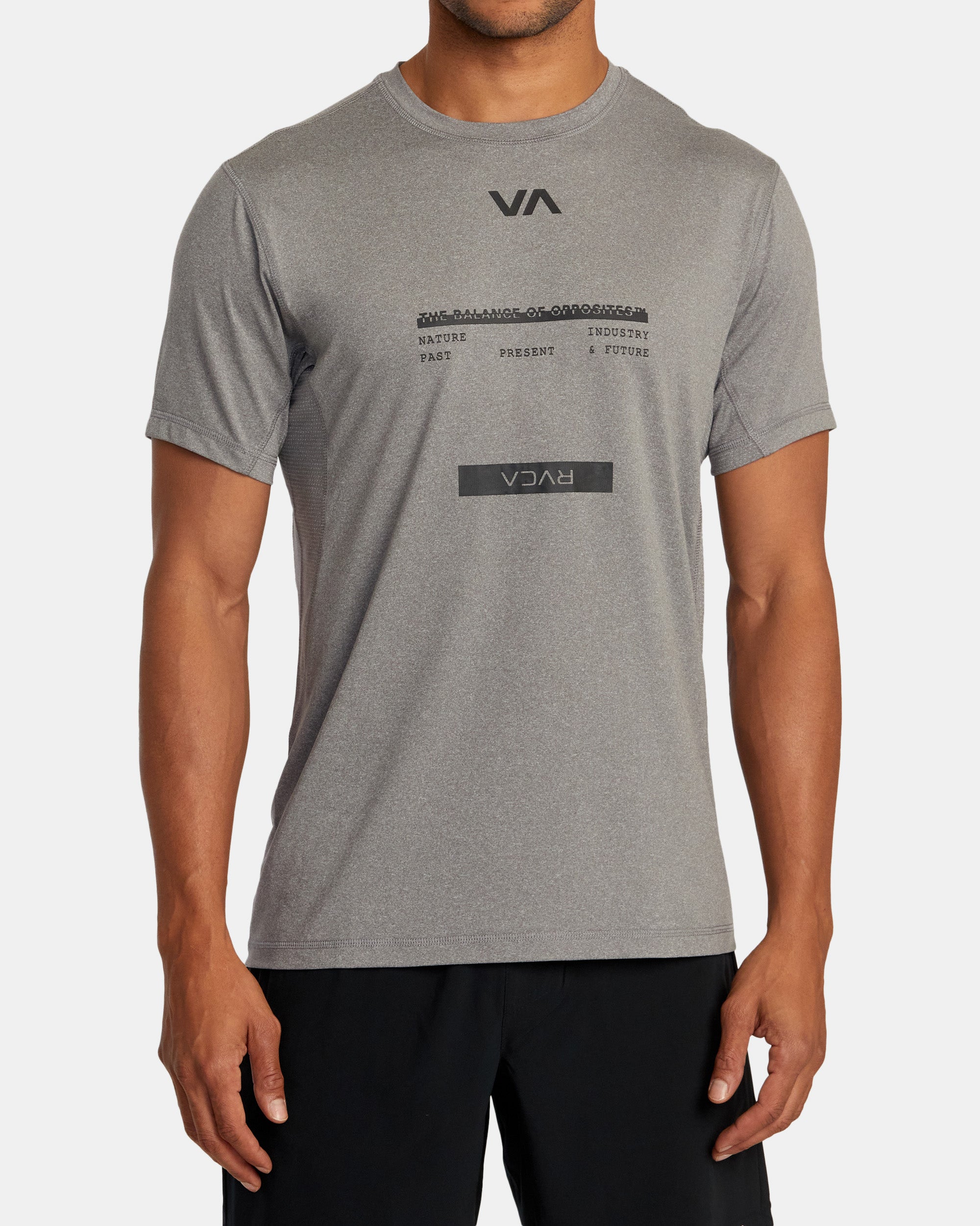 Mens Sport Vent Graphic T-Shirt - Heather Grey | RVCA AU