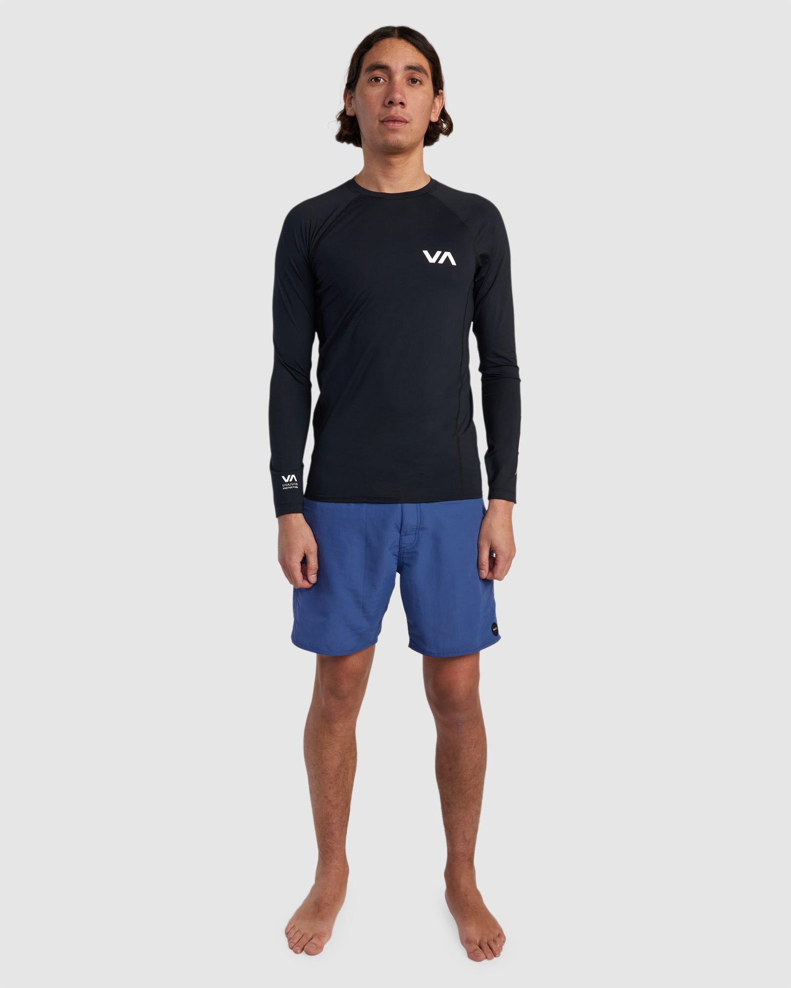 Mens RVCA Long Sleeve Rash Vest
