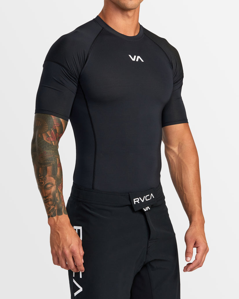 Mens Sport Rash Vest - Black | RVCA AU