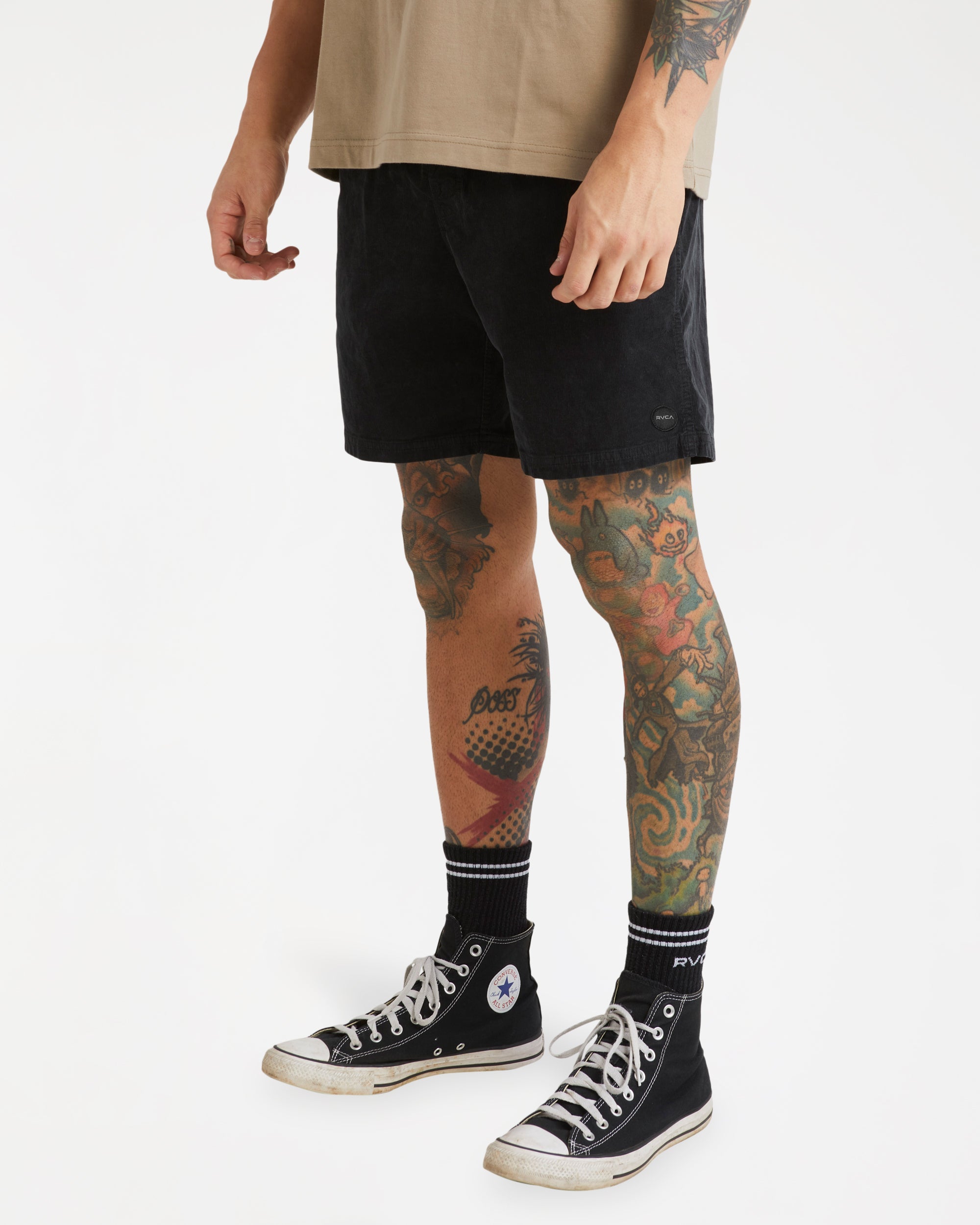 Mens Escape Elastic Cord II Walkshorts – Black – RVCA Australia