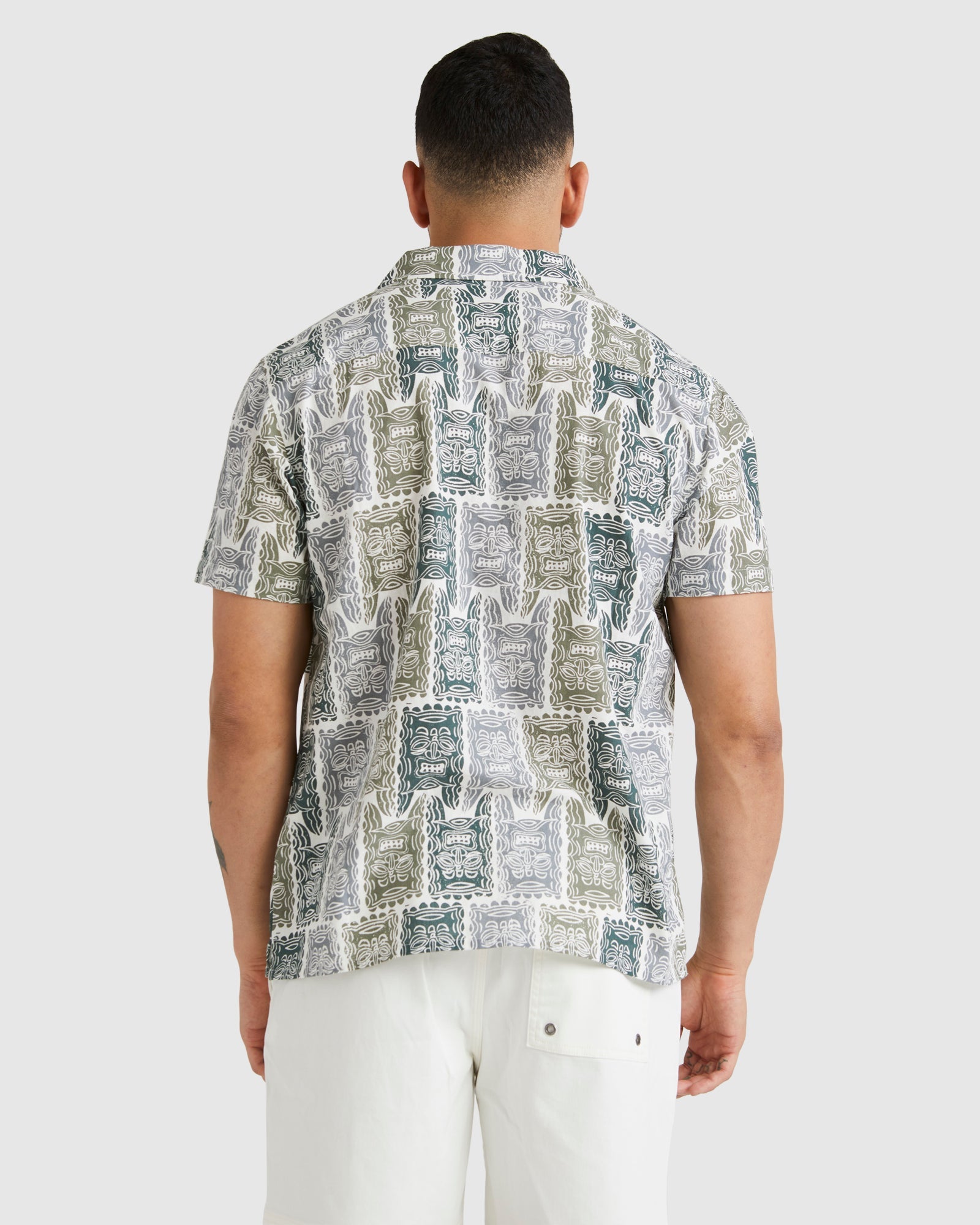 Mens Oblow Tapa Top Shirt