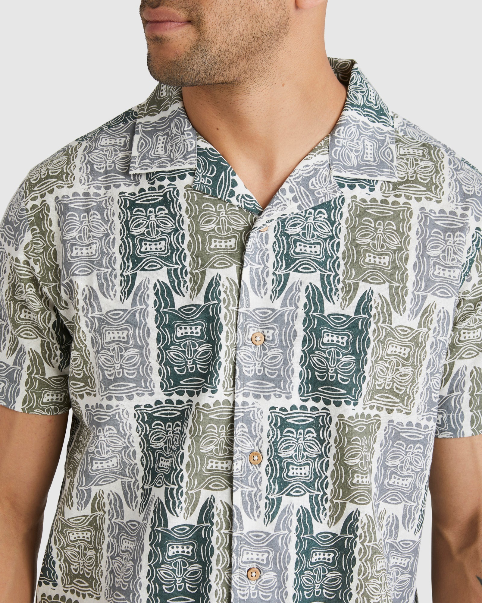 Mens Oblow Tapa Top Shirt