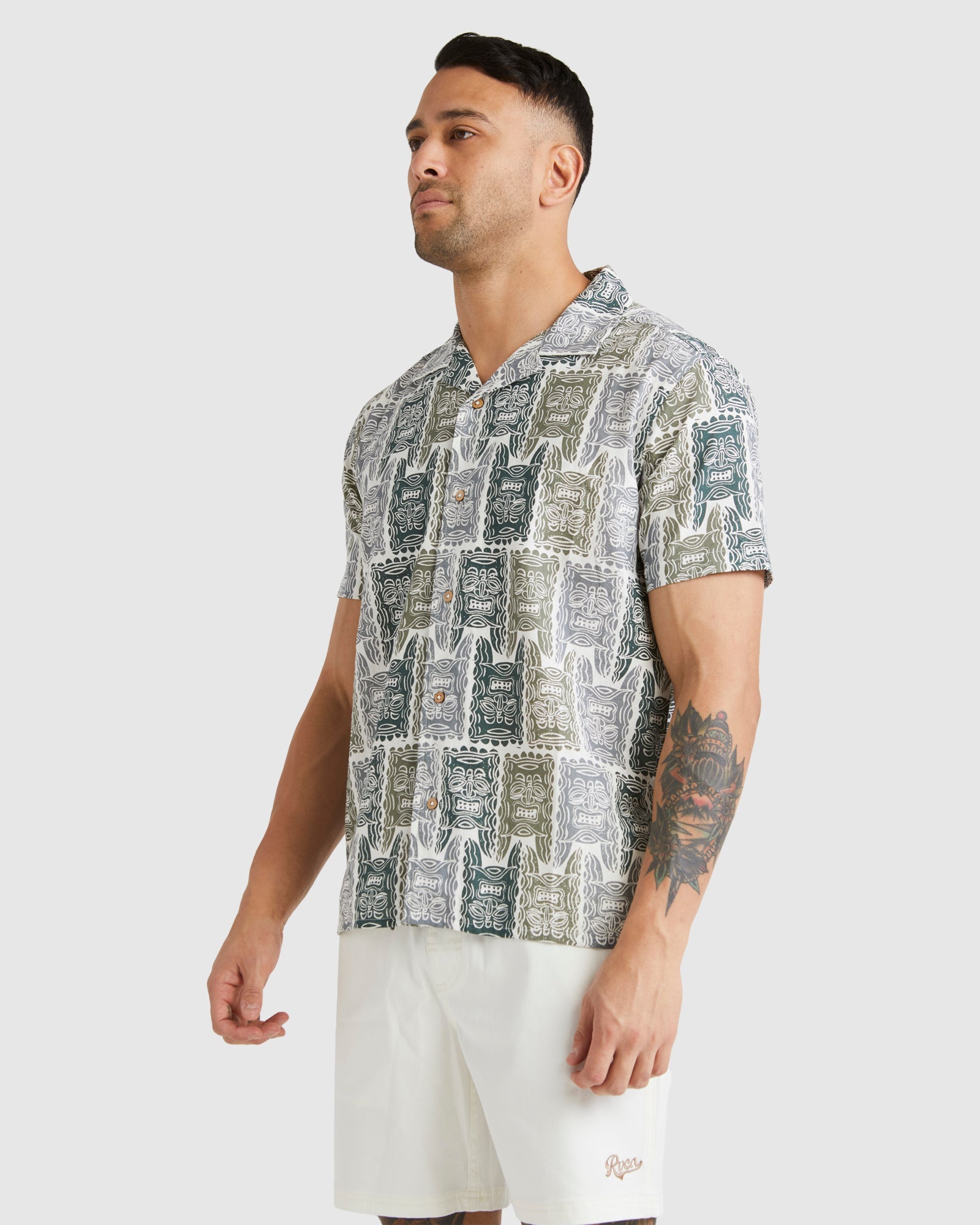 Mens Oblow Tapa Top Shirt