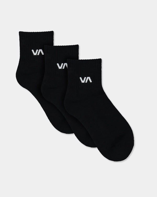 Womens Va Mini Black Crew Socks