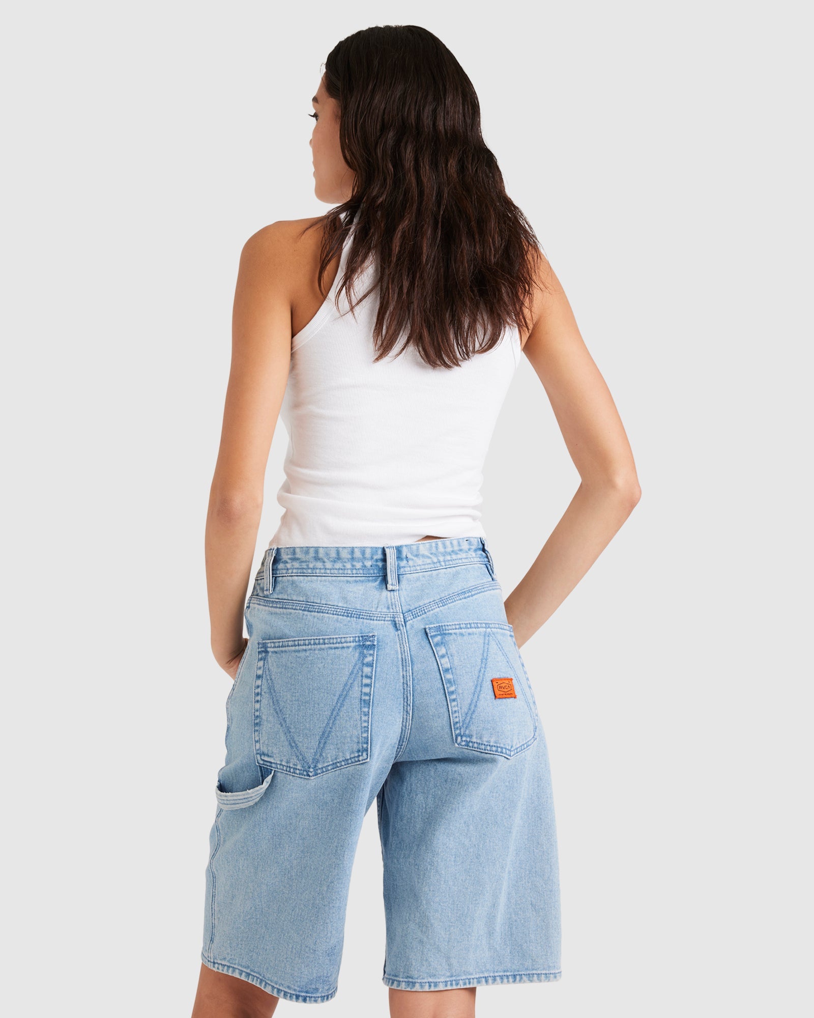 Womens Chainmail Denim Shorts