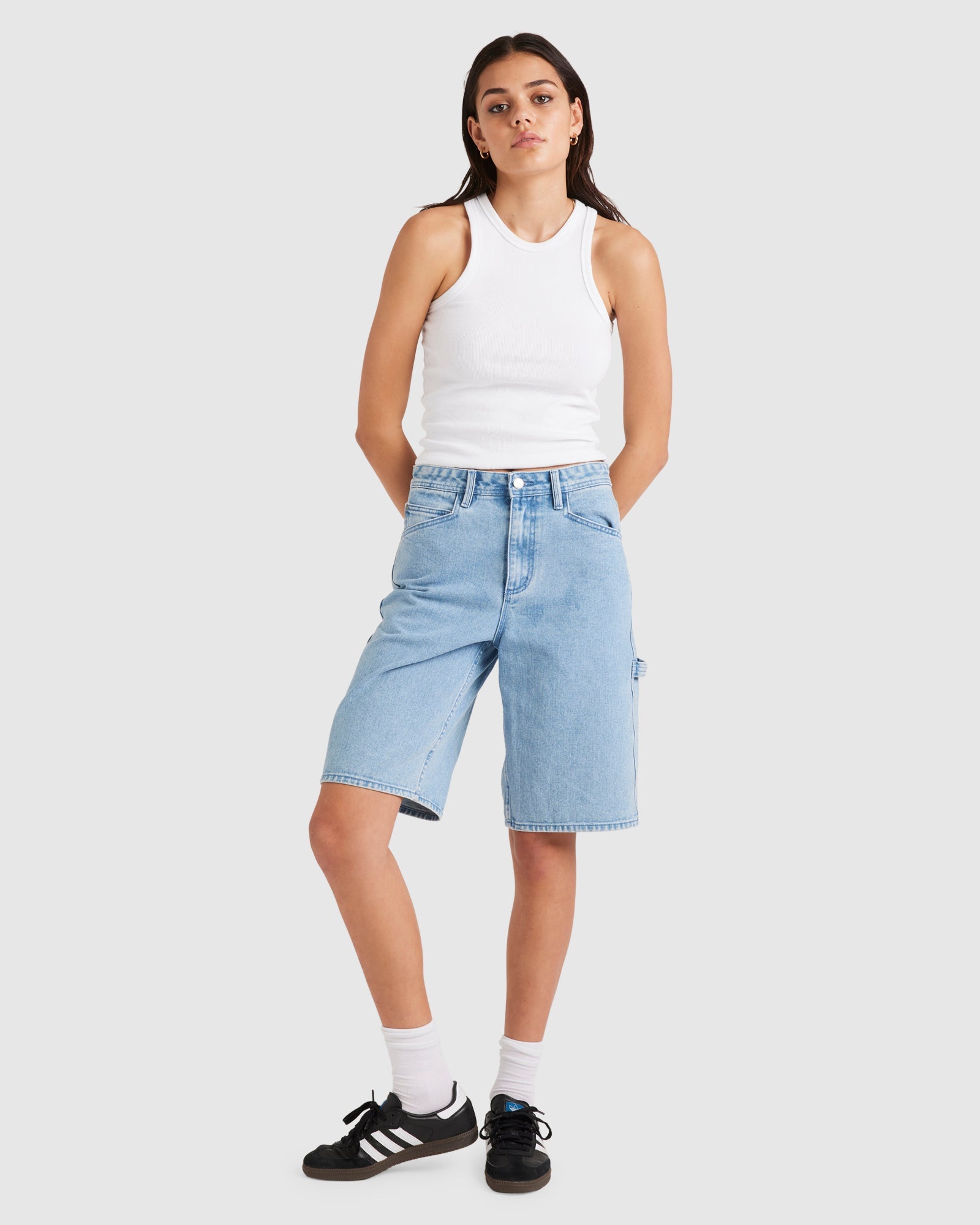 Womens Chainmail Denim Shorts