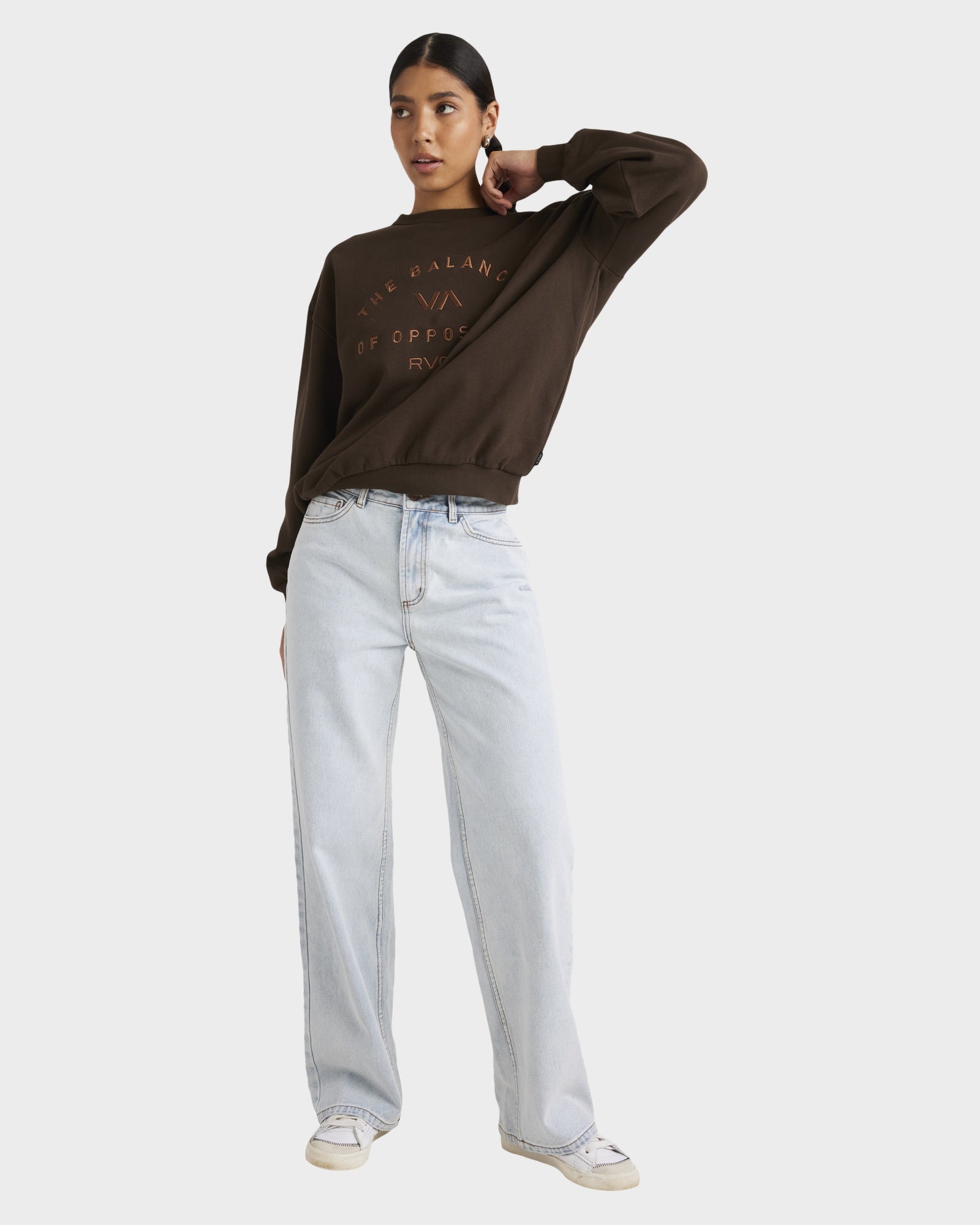 Womens Bold RVCA Vintage Crew