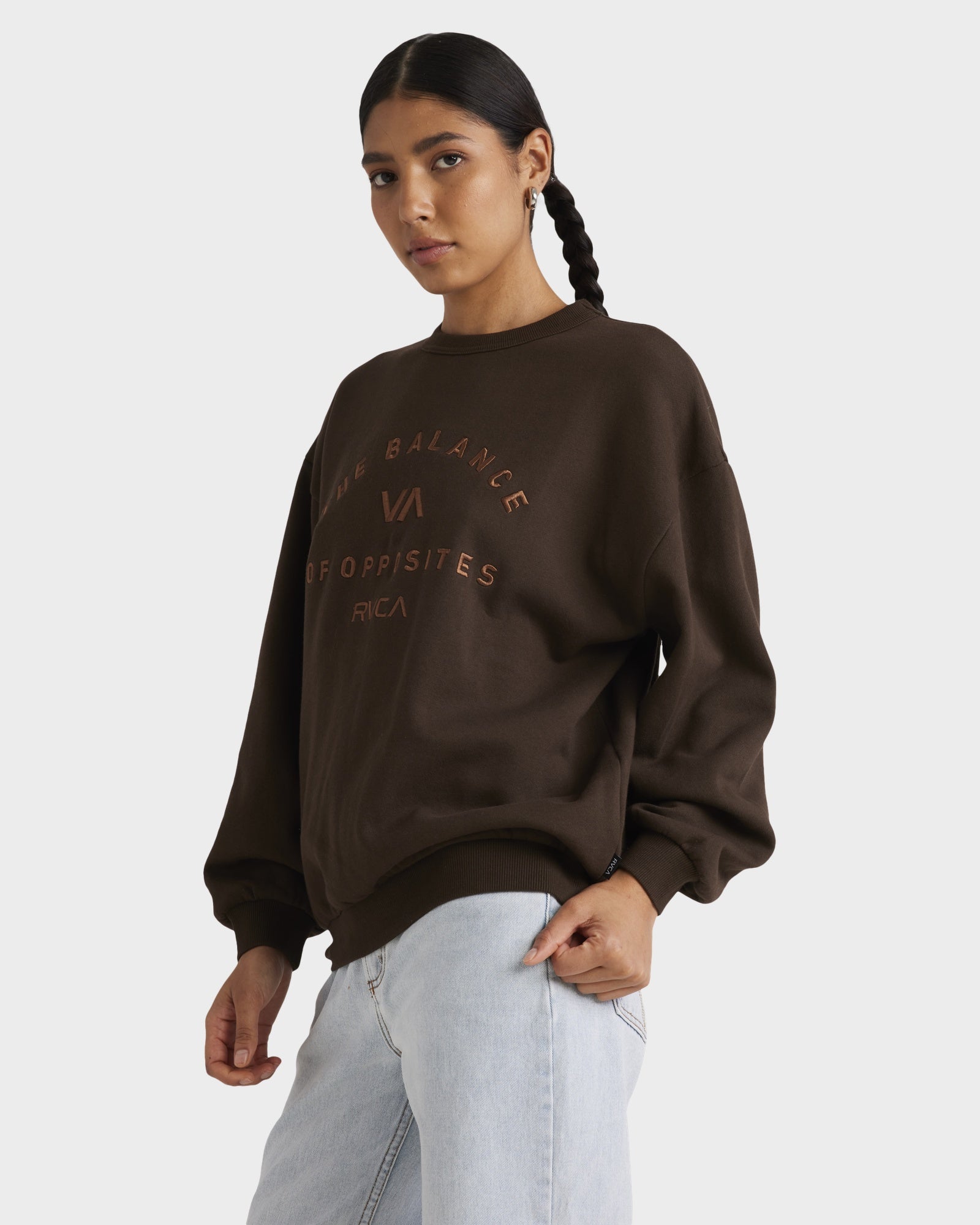 Womens Bold RVCA Vintage Crew