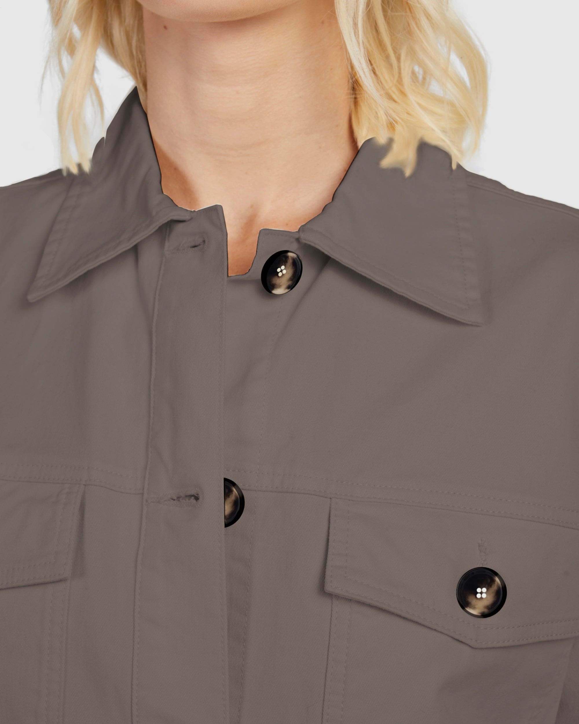 Womens Twill Shacket