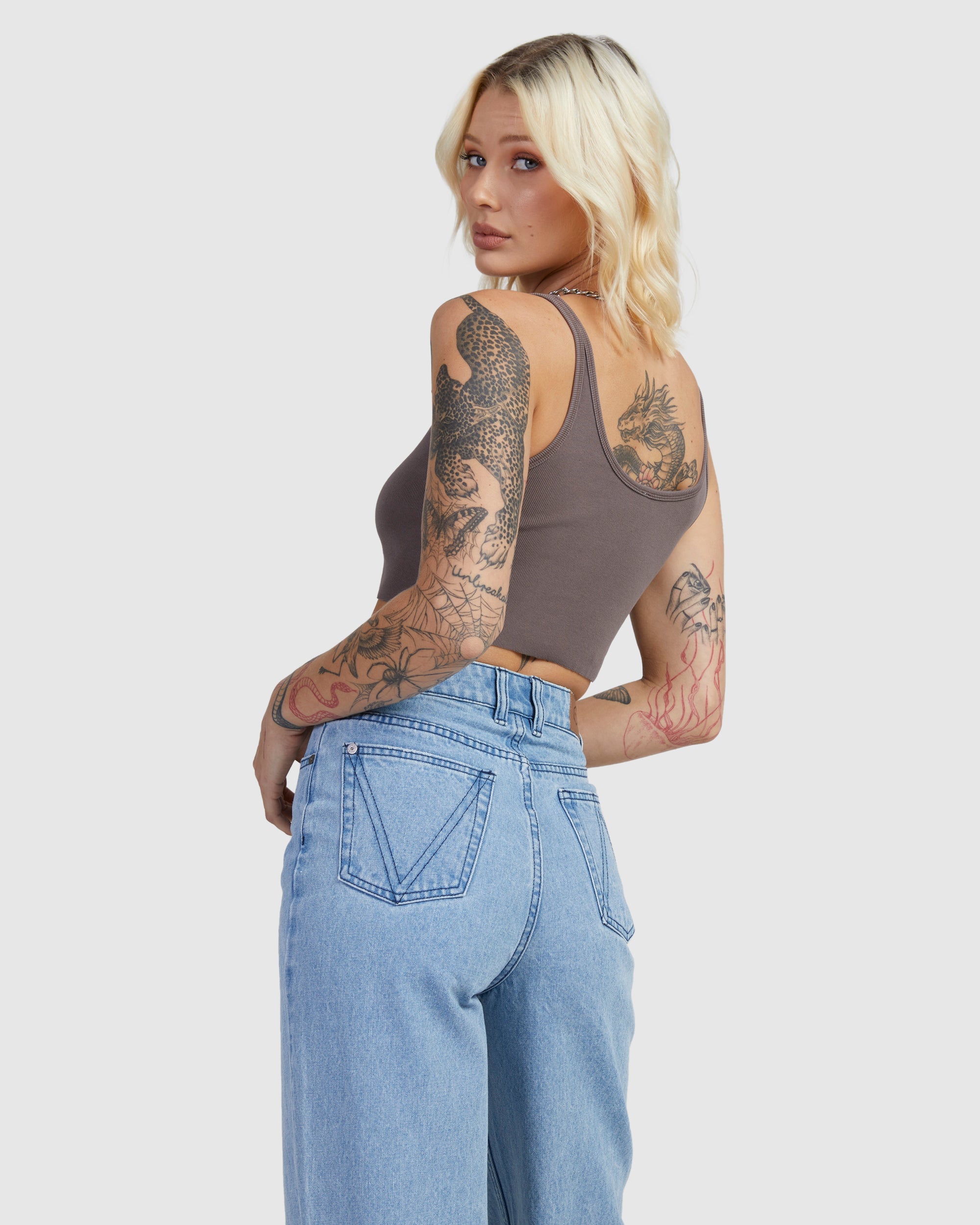 Old RVCA Cropped Tank