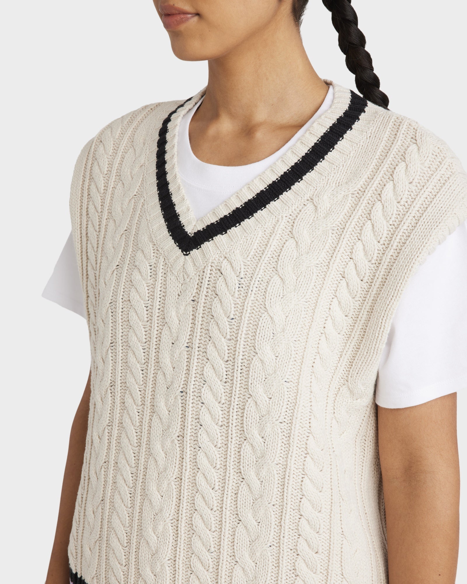Womens Weekend Cable Knit Vest