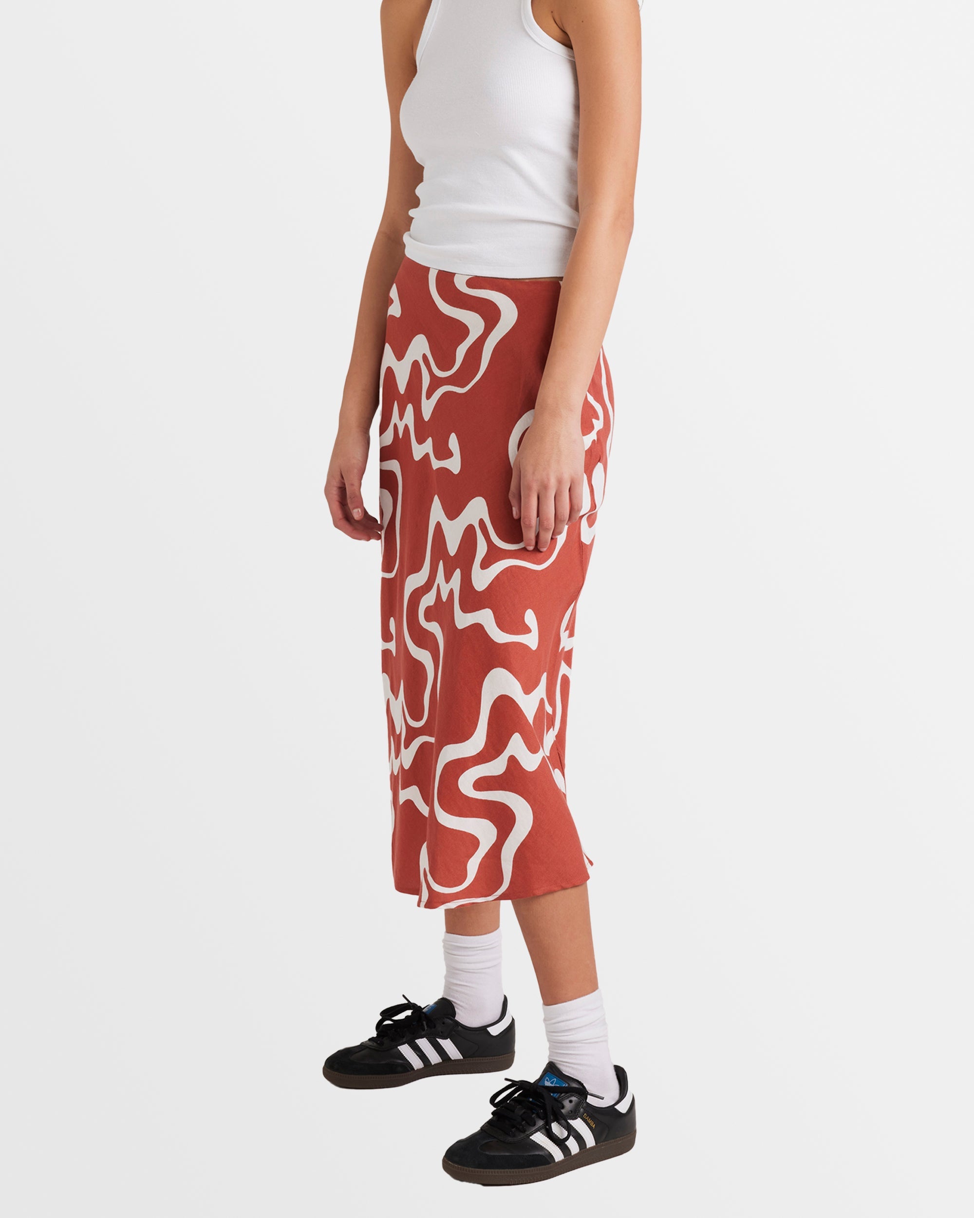 Spilt Annika Midi Skirt