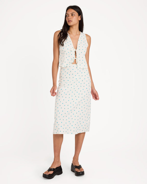 Womens Rose Bud Annika Midi Skirt