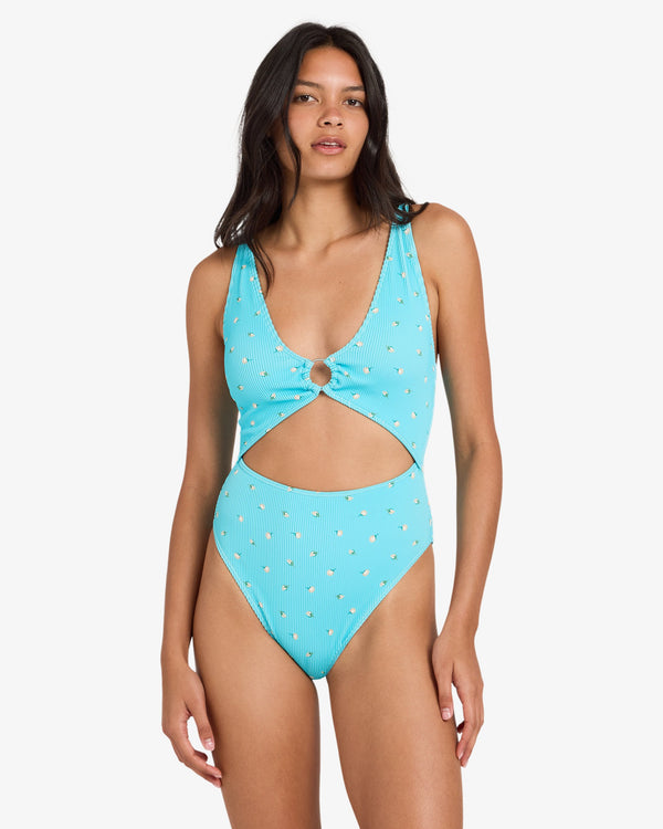 Womens Rose Bud One Piece Swimsuit