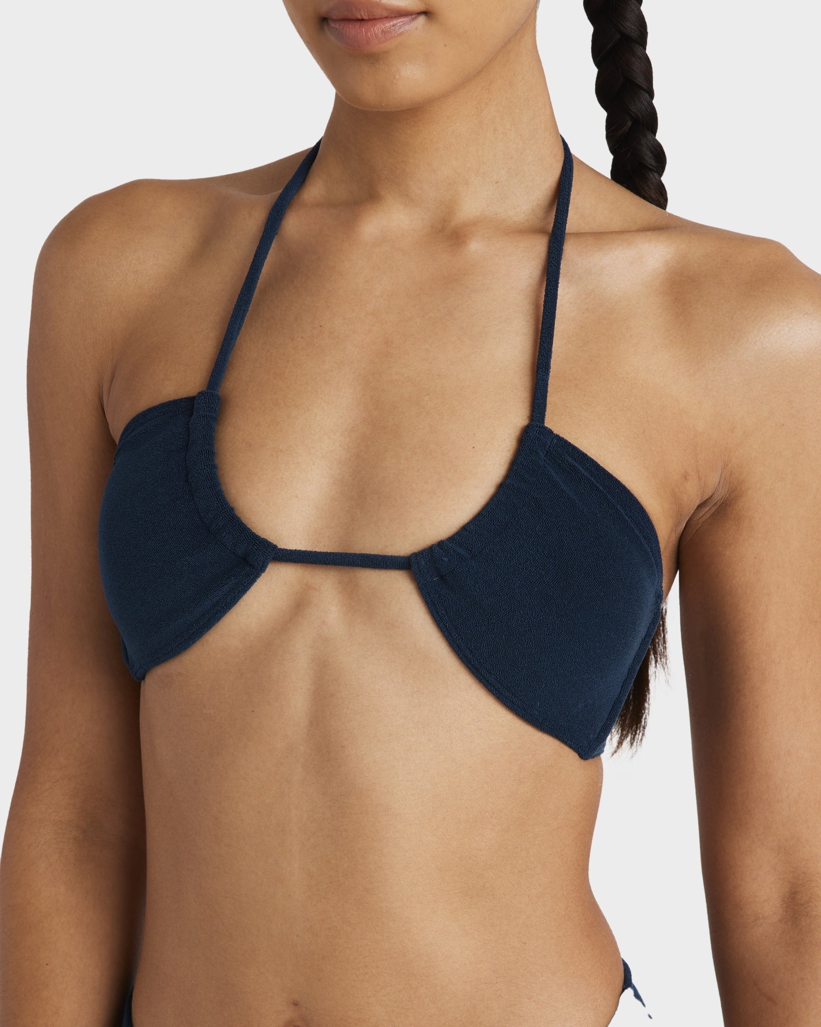 Womens Tezzy Solid Halter Bikini Top