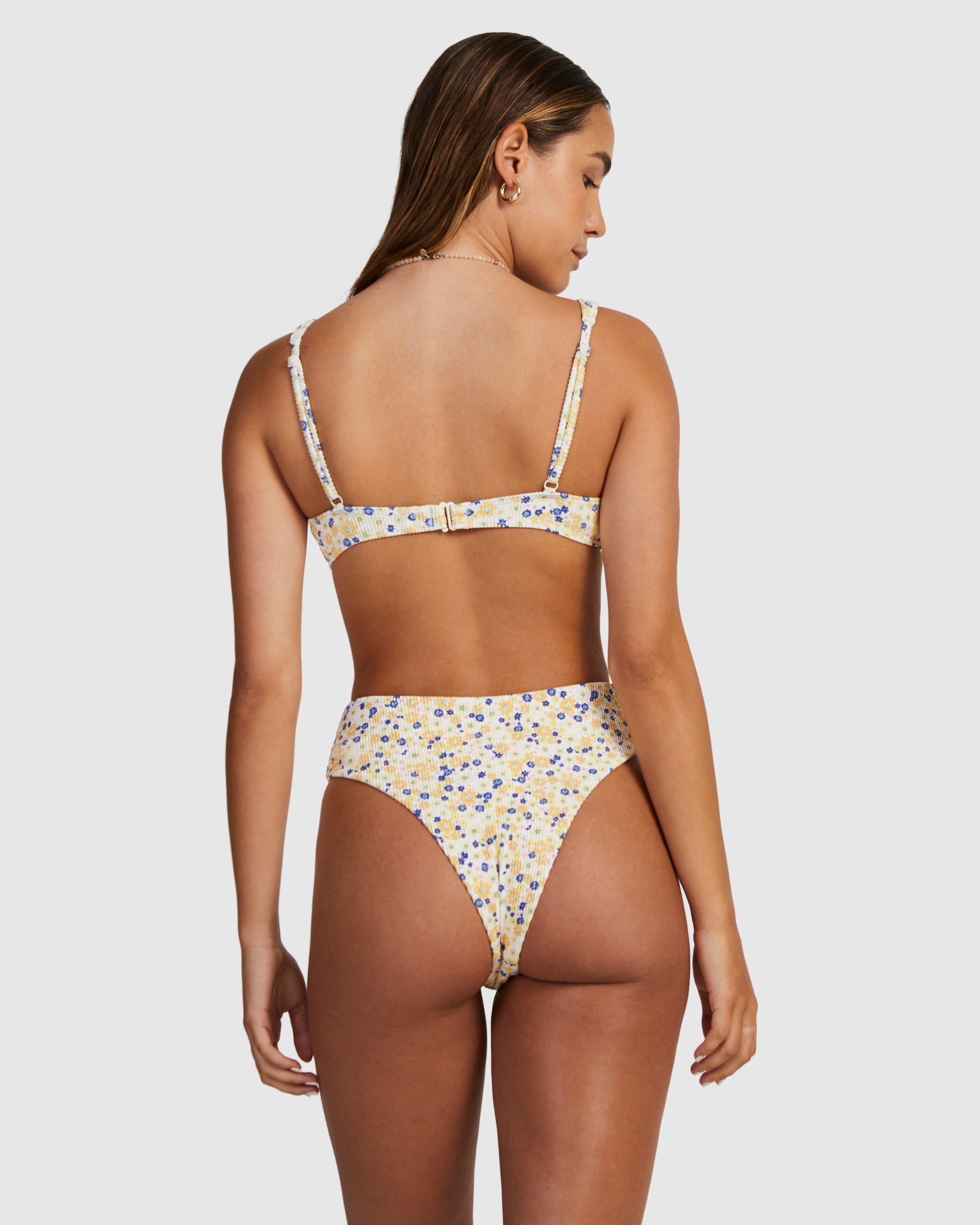 Womens Ground Cover Scooped Bralette Bikini Top