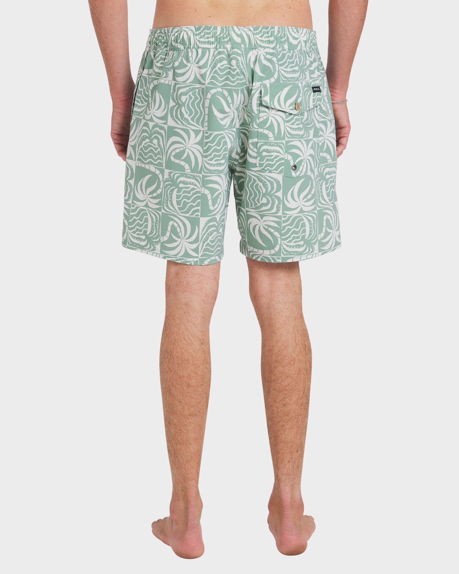 Mens Exotica Print Elastic 17" Boardshorts