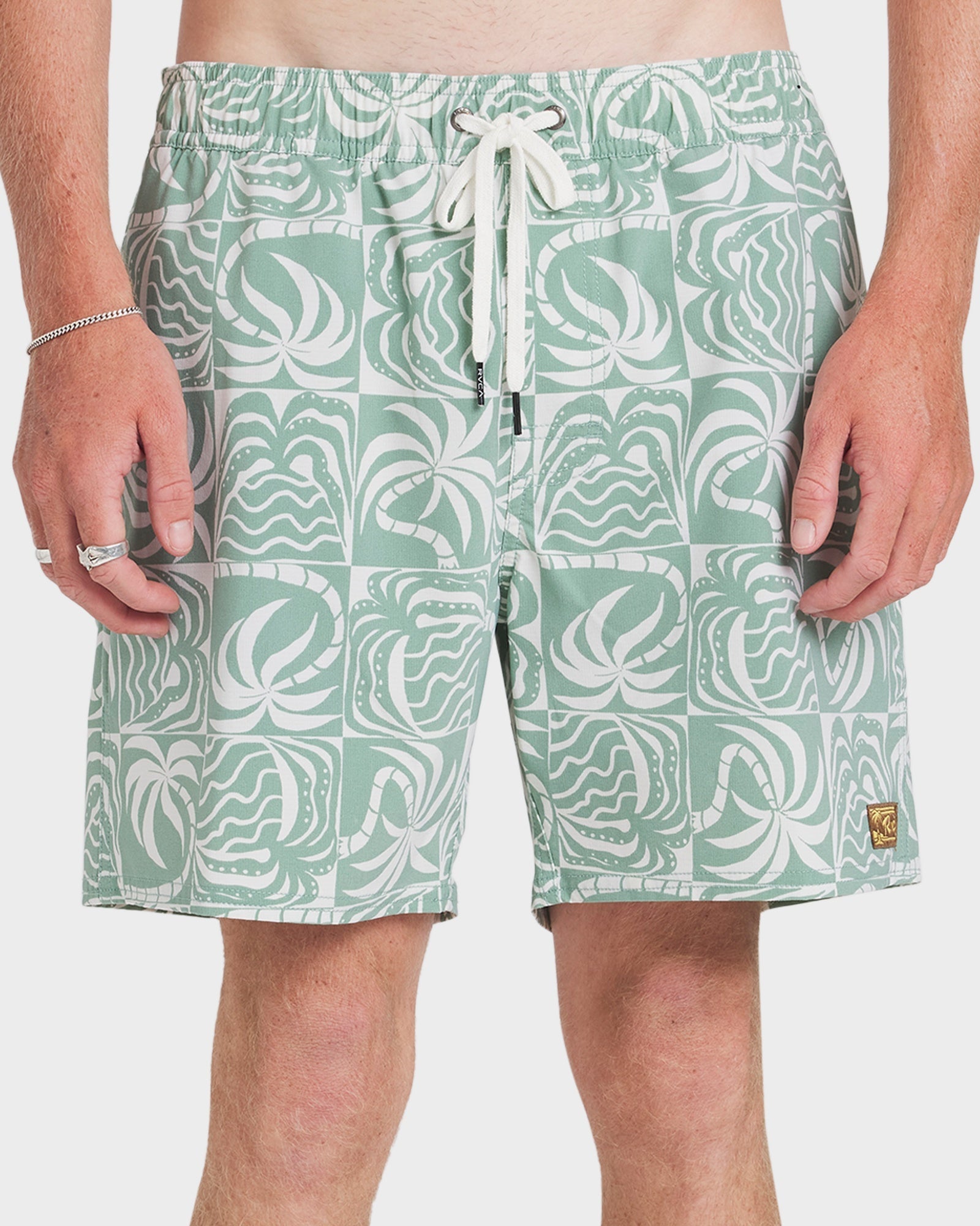 Mens Exotica Print Elastic 17" Boardshorts