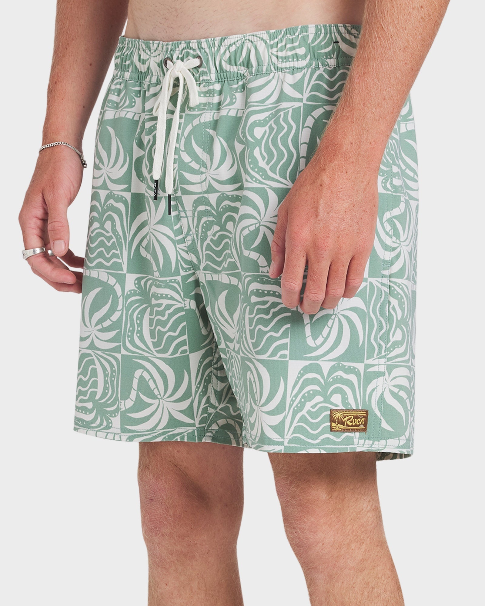Mens Exotica Print Elastic 17" Boardshorts