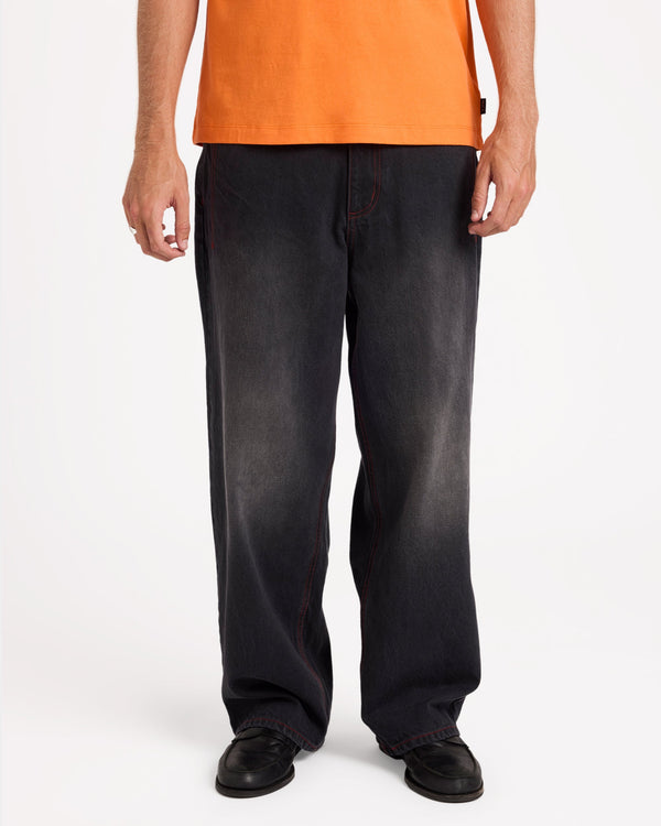 Mens Stitch Baggy Denim Pants