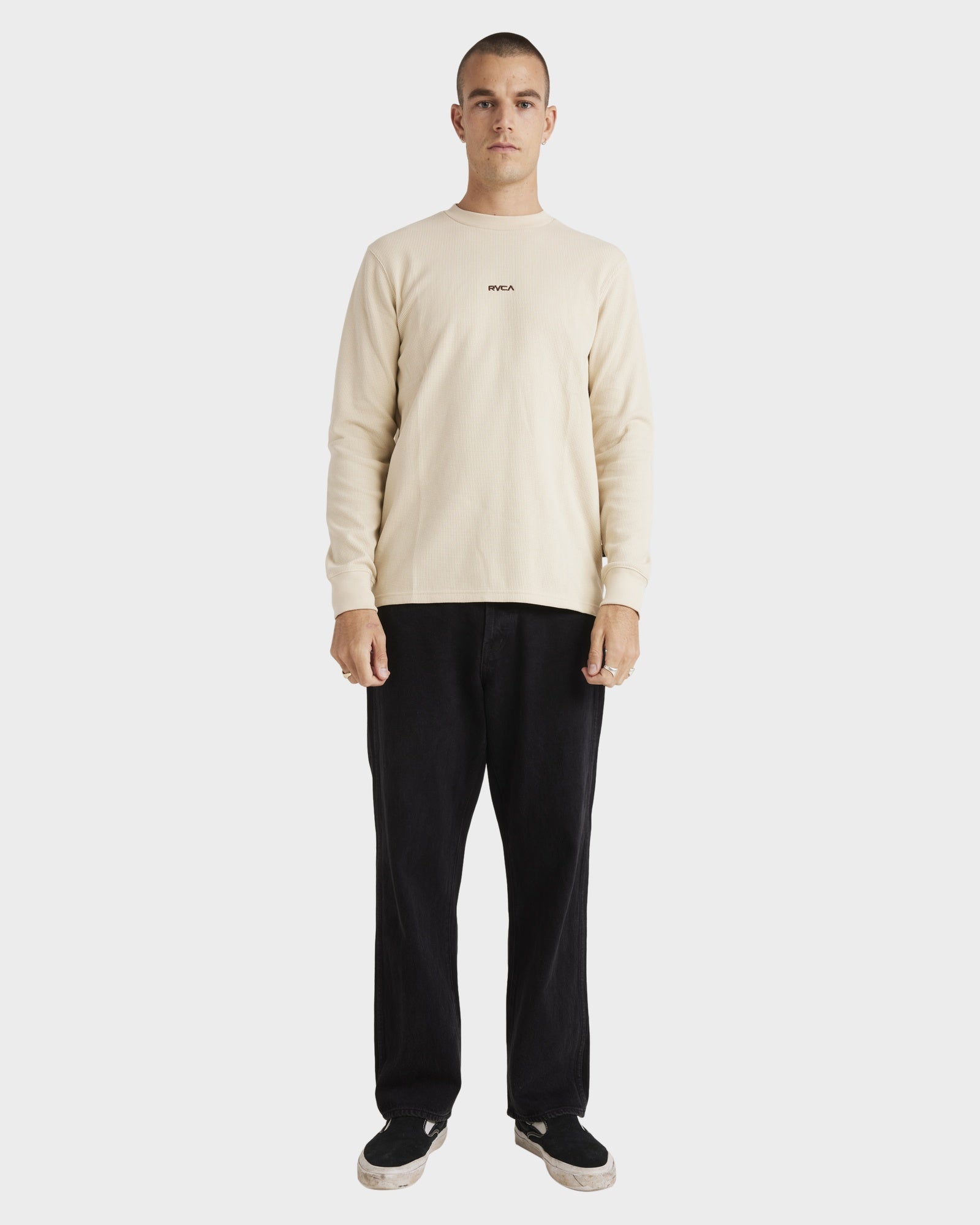 Mens Union Waffle Long Sleeve Sweater – RVCA AU