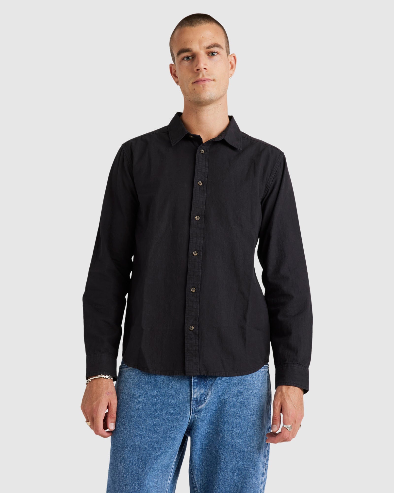 Mens Base Linen Long Sleeve Shirt