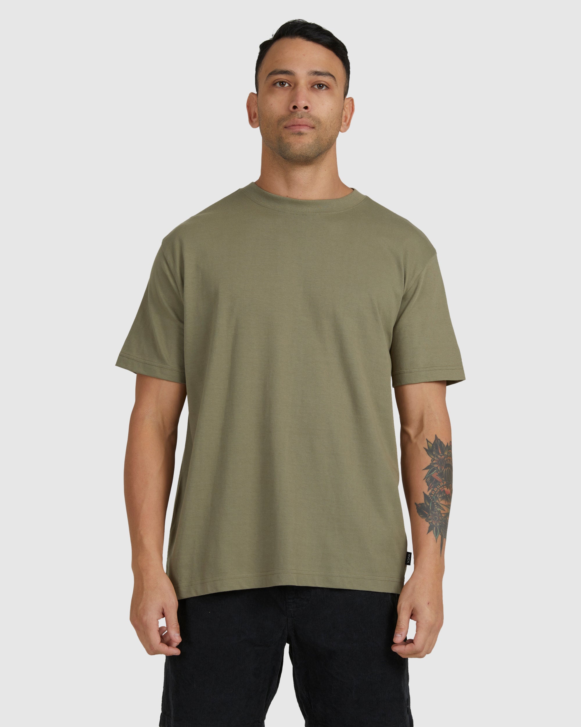 Mens RVCA Basic TShirt Olive RVCA AU
